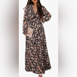 Floral maxi dress size large